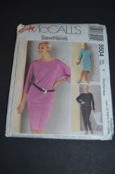 3504 KNIT DOLMAN DRESS,TOP,LO RISE BOTTOMS PATTERN LG-XL